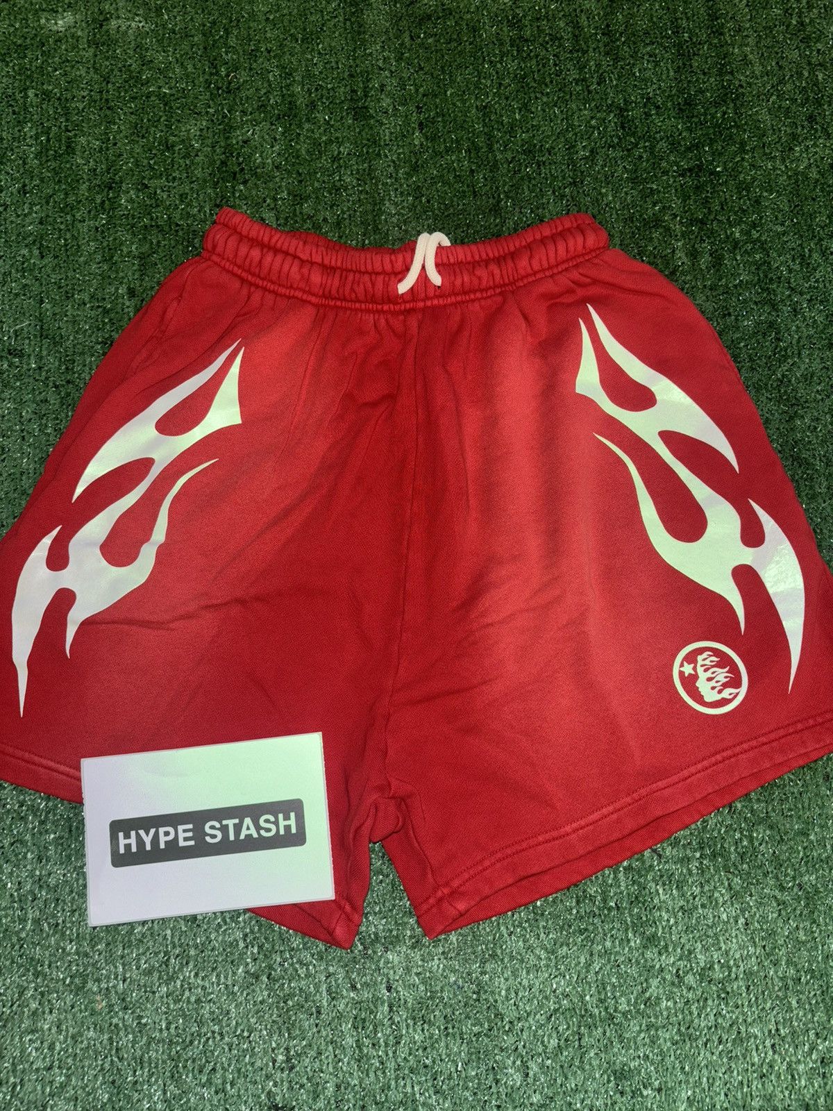 Hellstar Red White Flame Shorts