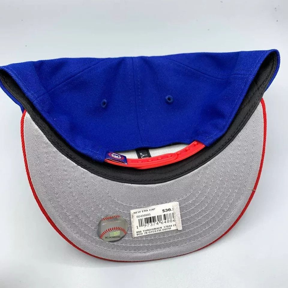 New Era Chicago Cubs Hat Men Blue 9Fifty New Era Snap Back Cap New Size ONE SIZE - 5 Thumbnail