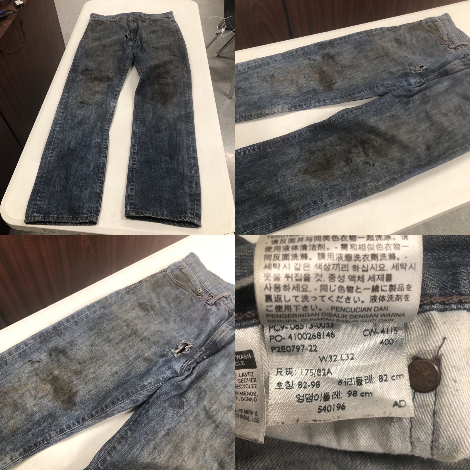 Levi's Levi's 513 Men's Slim Straight Jeans Dark Blue 32x30 5-Pocket Denim Cotton Blend Slim Fit Regular Rise Mid 90s Theme Mens Size US 32 / EU 48 - 9 Thumbnail