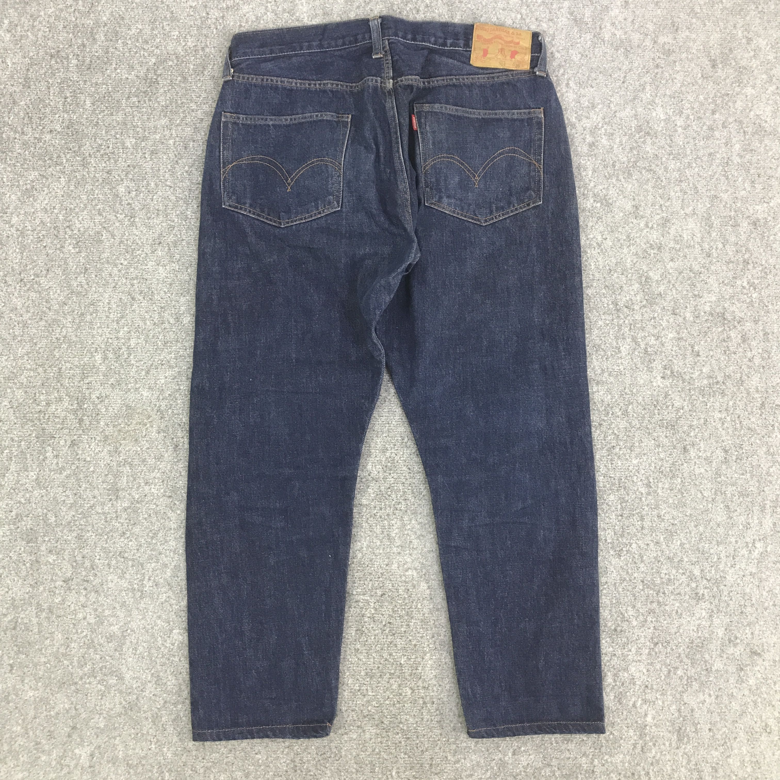 Studio D'Artisan STUDIO D'ARTISAN BLUE DENIM RED LINE DENIM PANTS K130B4 Size US 33 - 4 Thumbnail