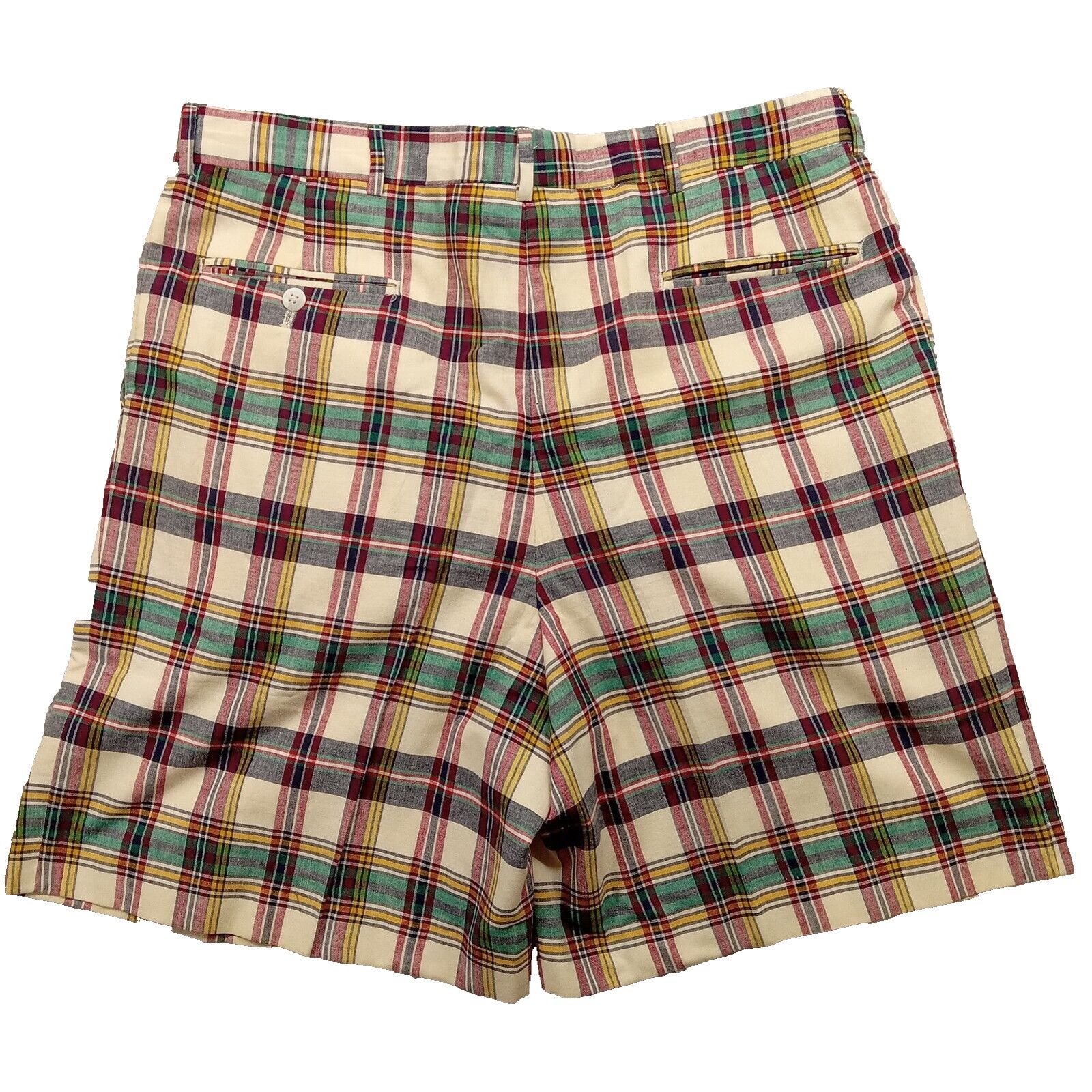 Berle Berle Shorts 36 Men's Bermuda Baggy Green Plaid Lightweight Size US 36 / EU 52 - 2 Thumbnail