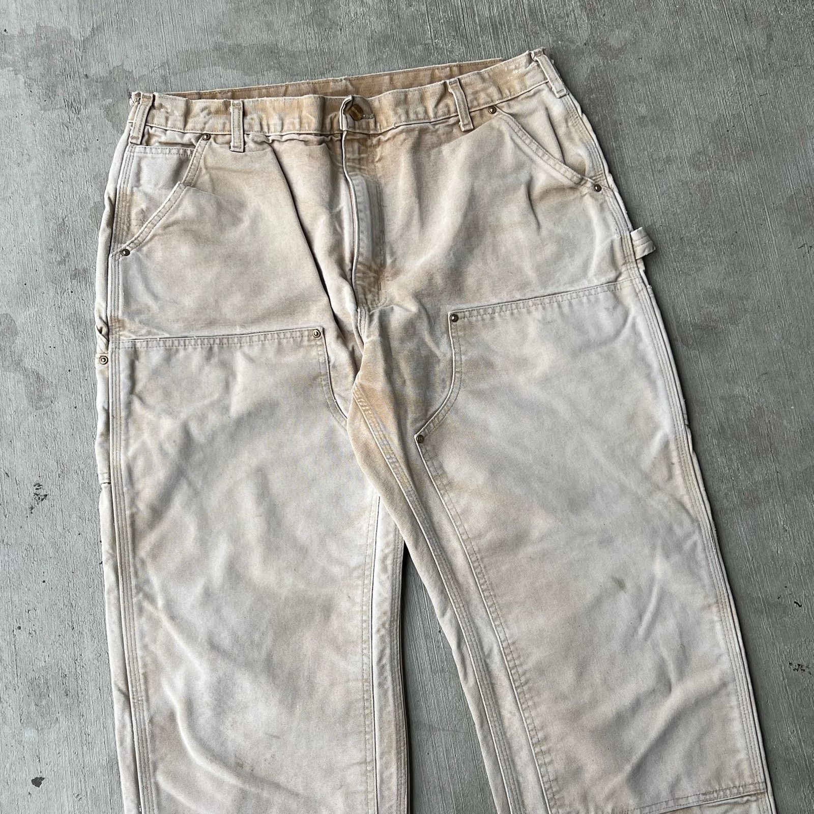 Carhartt × Vintage Carhartt faded brown double knee work wear carpenter pants Size US 36 / EU 52 - 2 Thumbnail