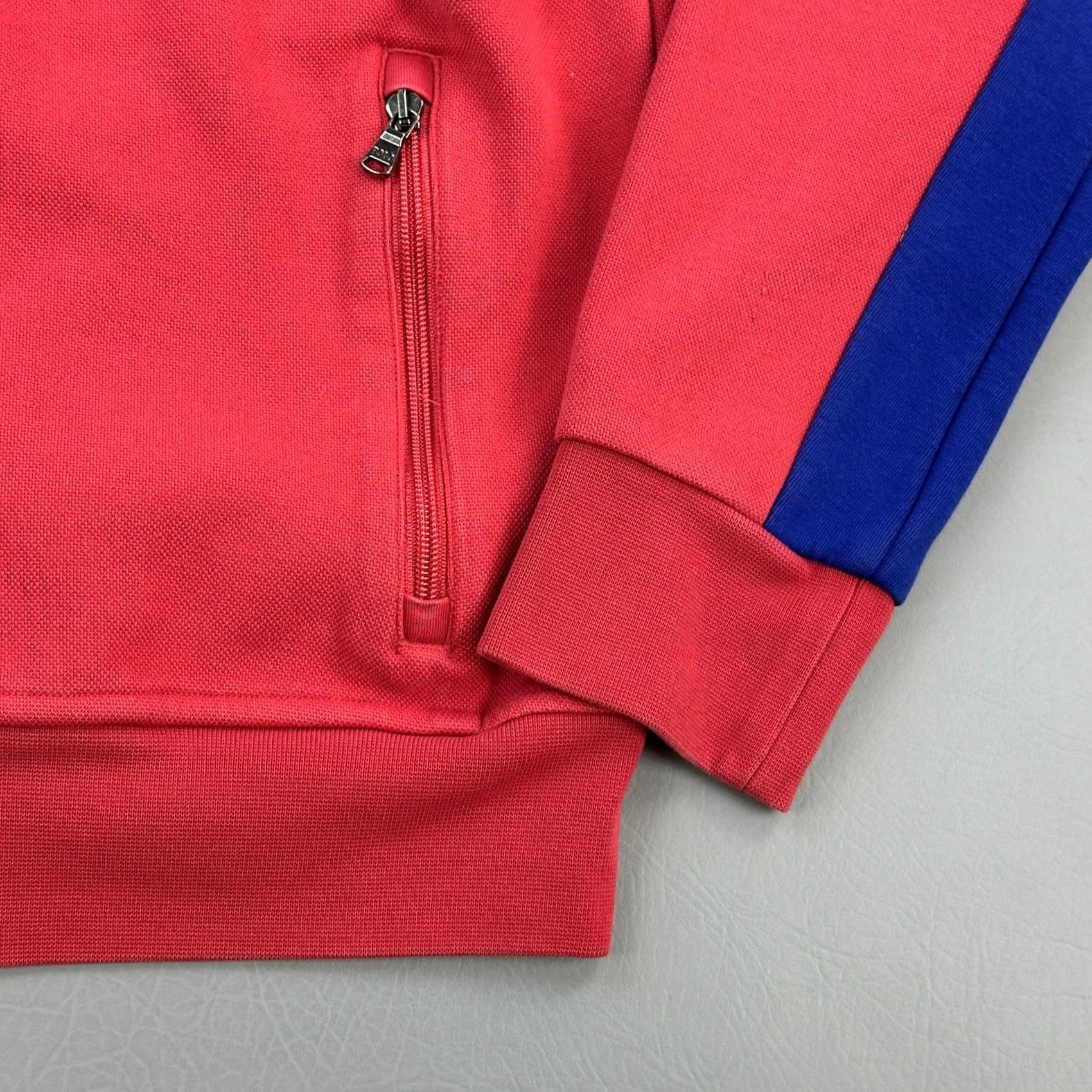 Polo Ralph Lauren Polo Ralph Lauren Double-knit Track Jacket Mens Small Coral Colorblock Full Zip Size US S / EU 44-46 / 1 - 2 Thumbnail