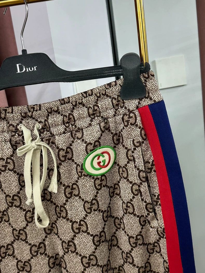 Gucci Gucci SizeM Full logo old flower trousers casual trousers Size US 28 / EU 44 - 2 Thumbnail