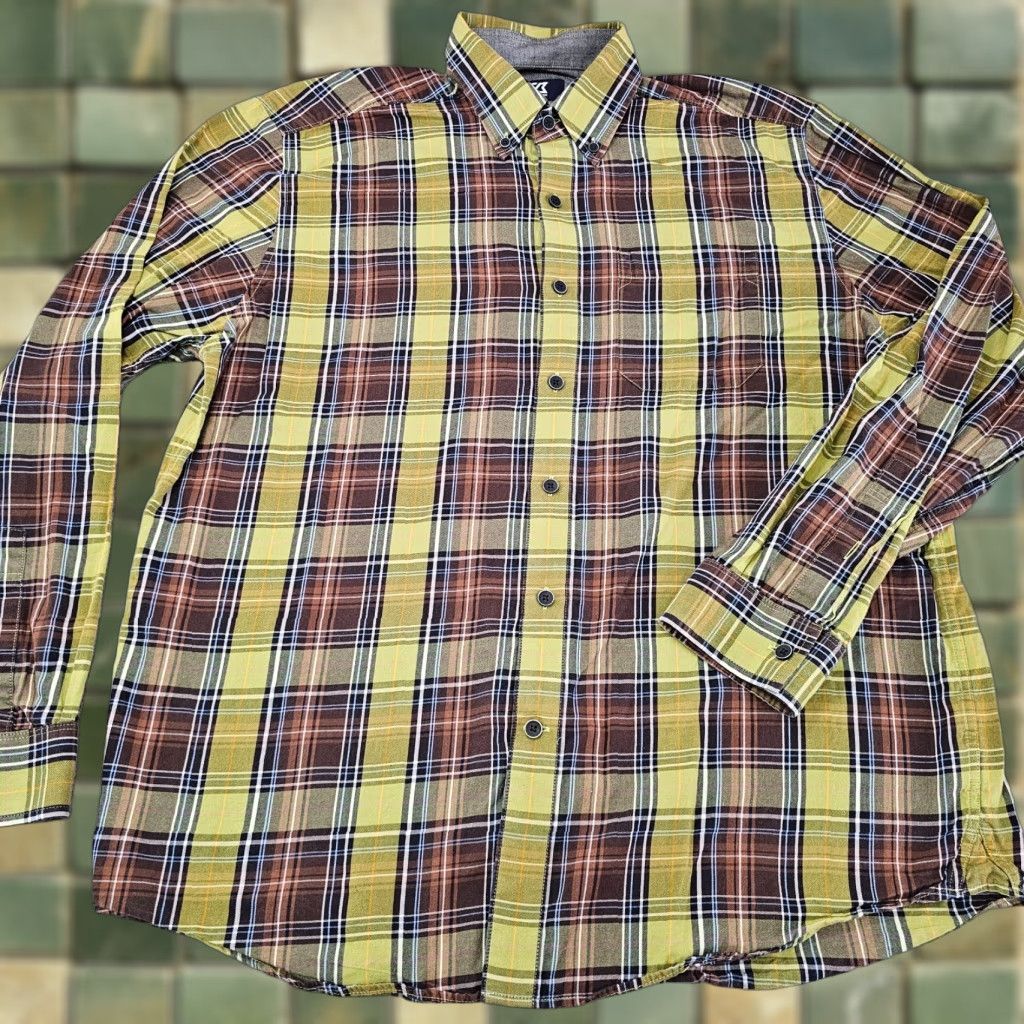 Cutter & Buck Cutter & Buck Shirt Mens Small Green Brown Plaid Button Up Long Sleeve Casual Formal Workwear Size US S / EU 44-46 / 1 - 1 Thumbnail