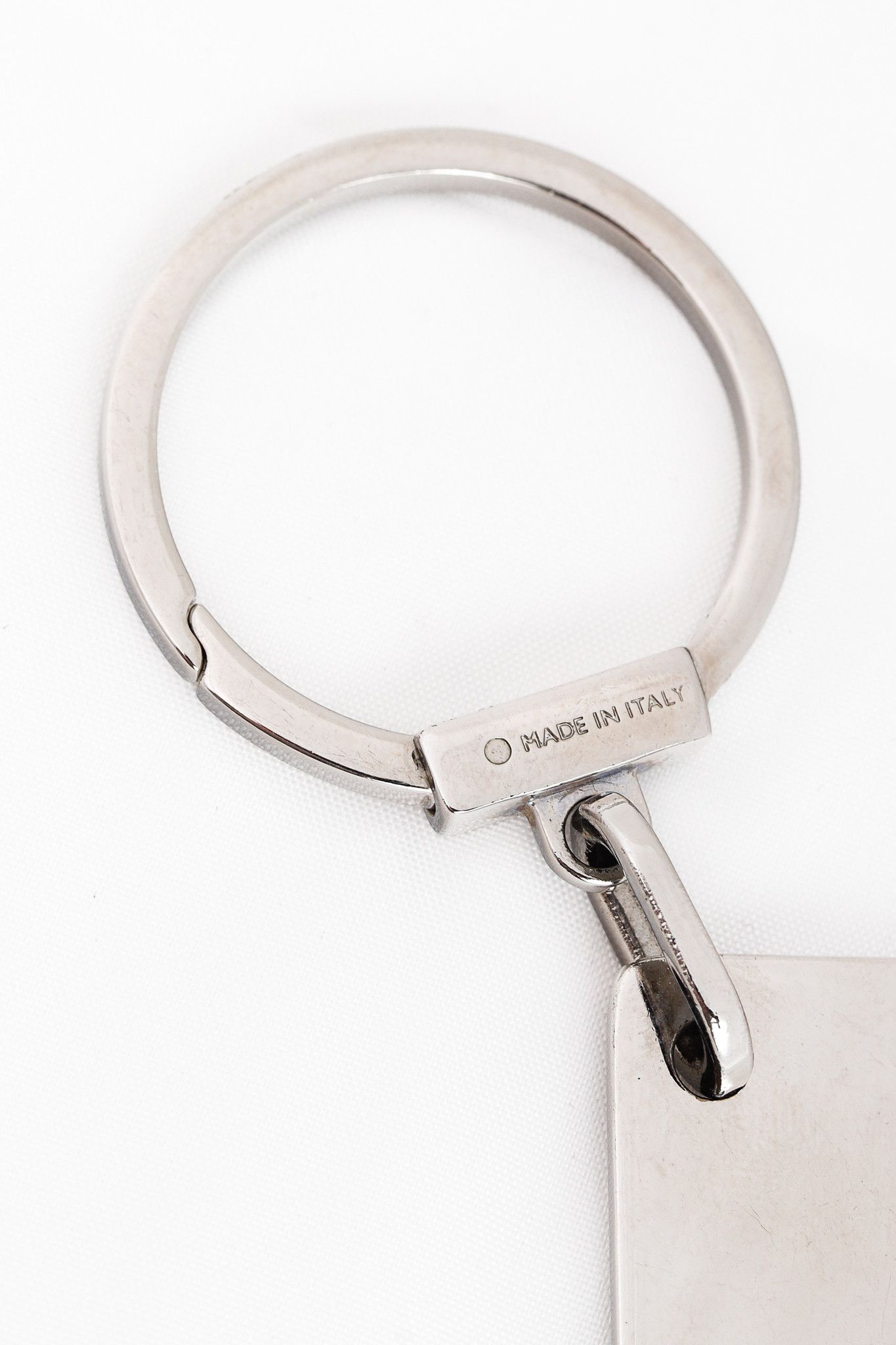 Dior Dior Silver-Tone Rhinestone Logo Plaque Keychain Size ONE SIZE - 5 Thumbnail