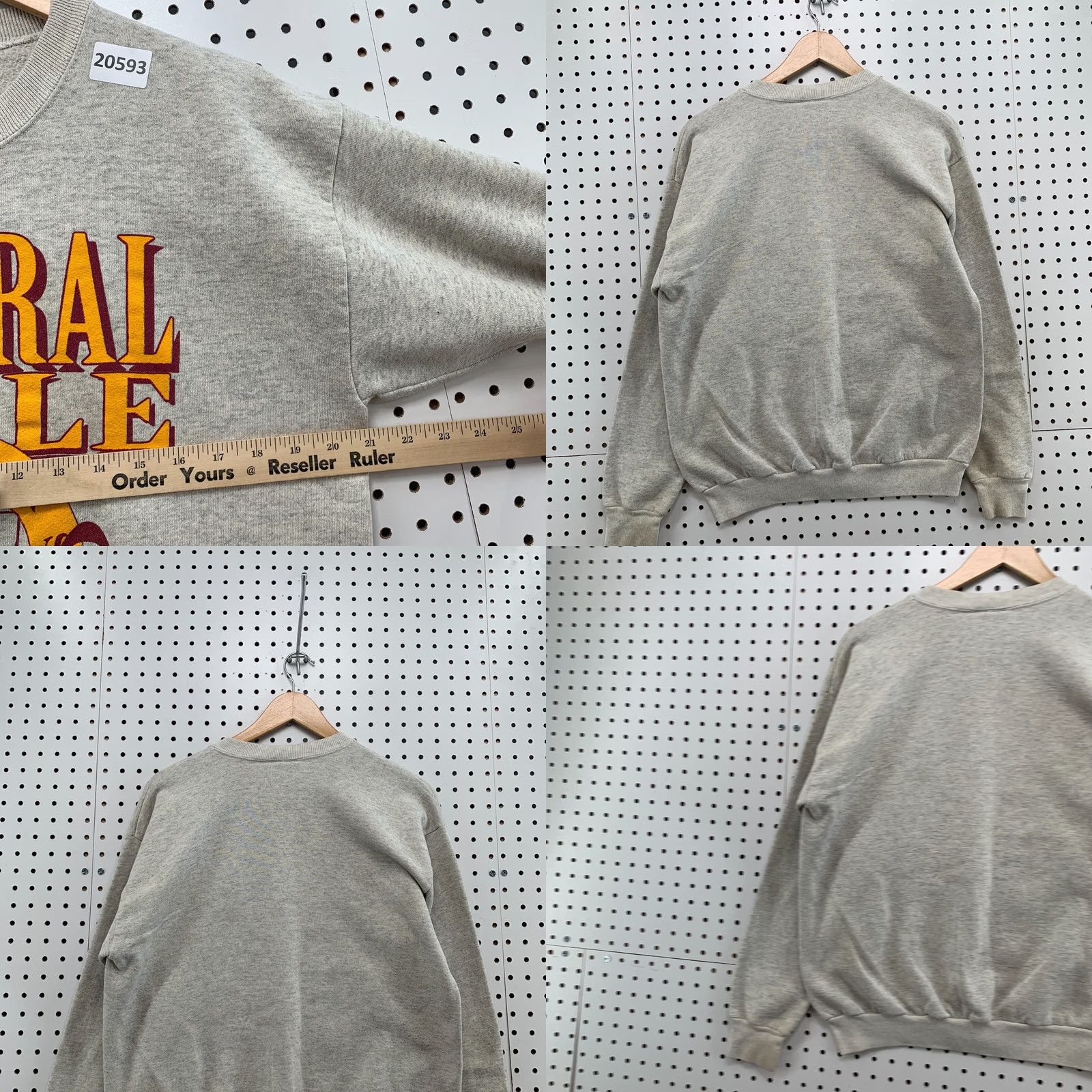 Lee VINTAGE Lee Shirt Mens Medium Gray Central Noble Cougars Crewneck Sweatshirt Size US M / EU 48-50 / 2 - 10 Thumbnail