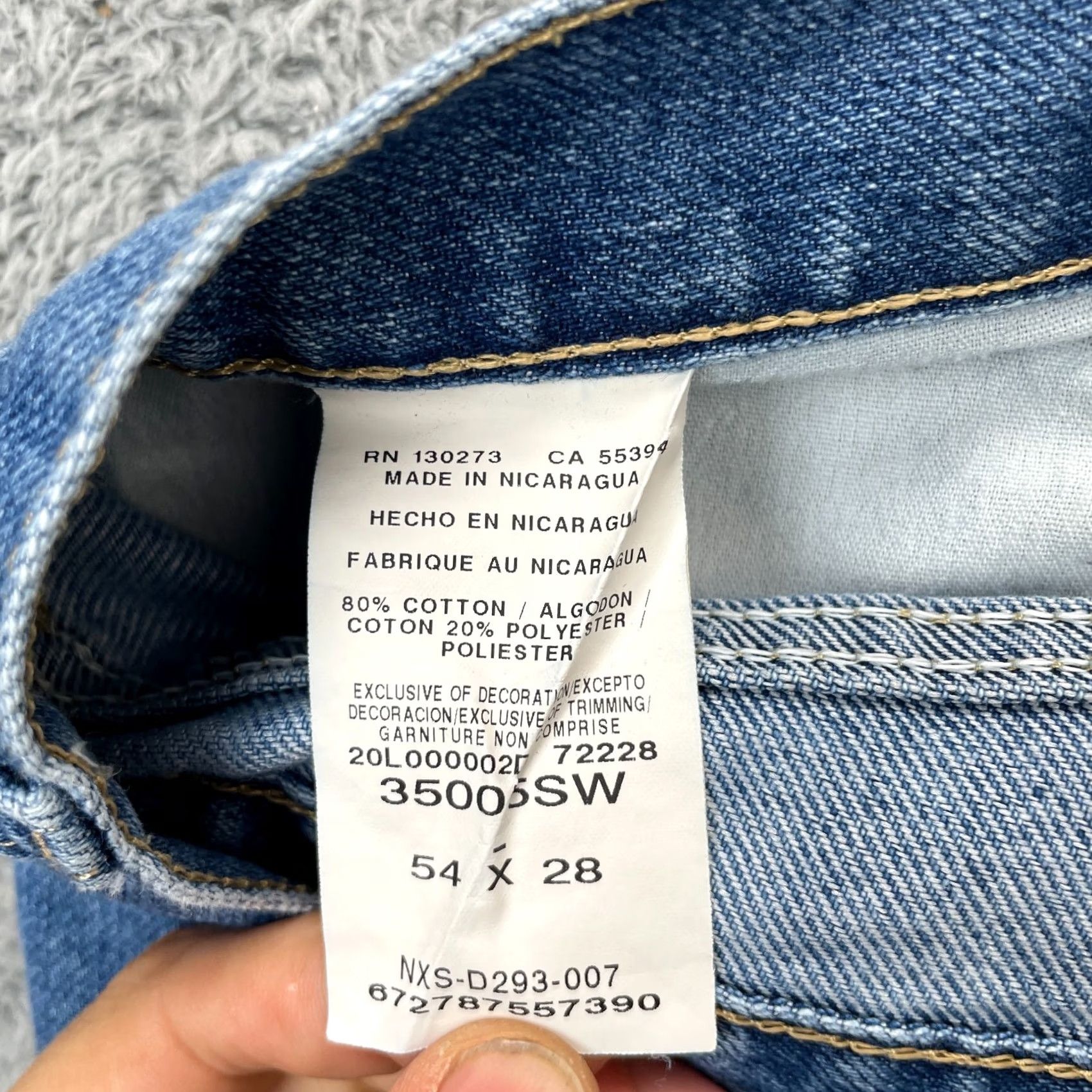 Wrangler VINTAGE Wrangler Jeans Mens 54x28 Blue Cowboy Cut Stretch Flex Straight Denim Work Ranch Jeans Mens 54 Blue Cowboy Western 54x28 Big & Tall Mens Size US 38 / EU 54 - 4 Thumbnail