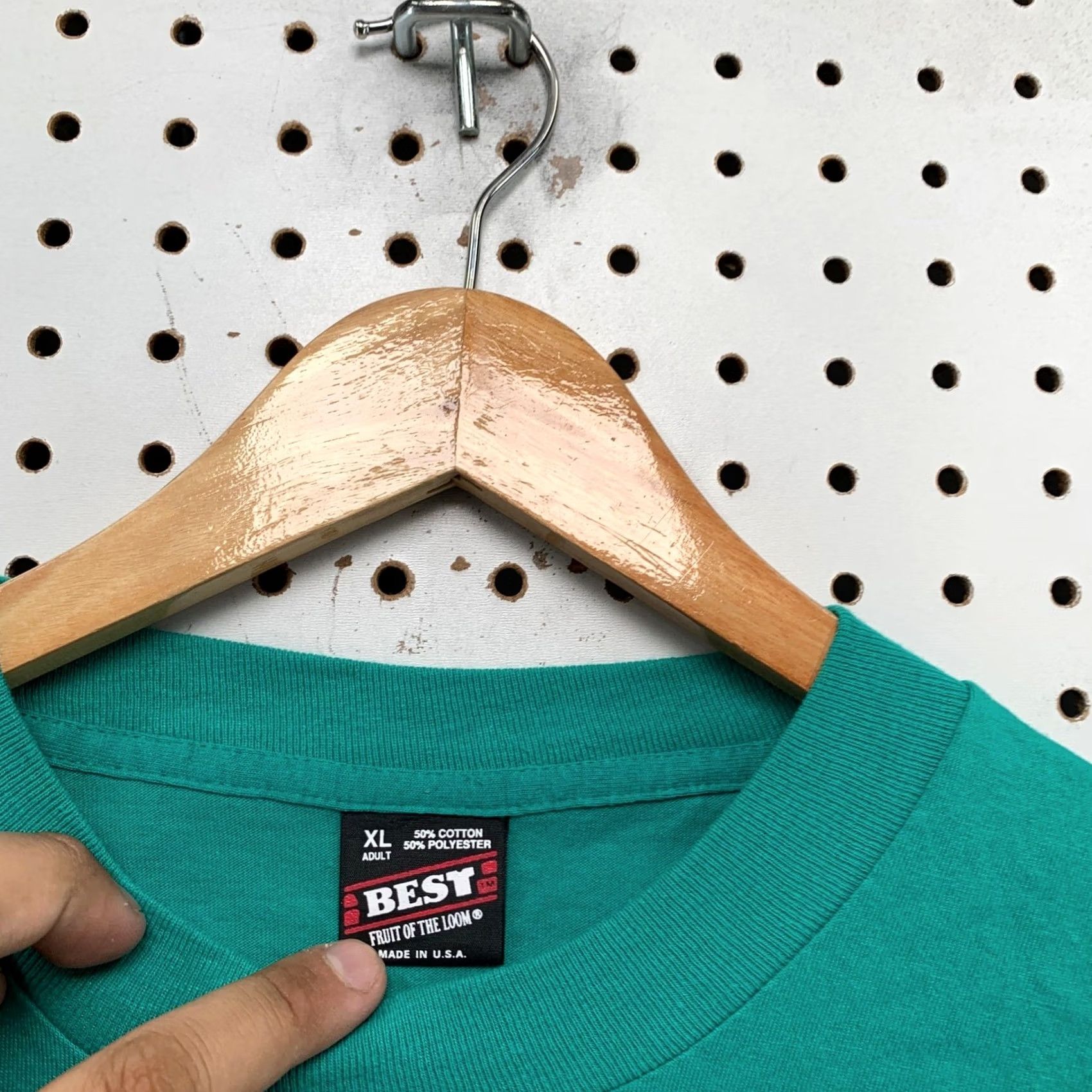 Fruit Of The Loom VINTAGE David Ring Evangelist Shirt Mens XL Green 90s Don't Whine Shine Jesus Size US XL / EU 56 / 4 - 3 Thumbnail