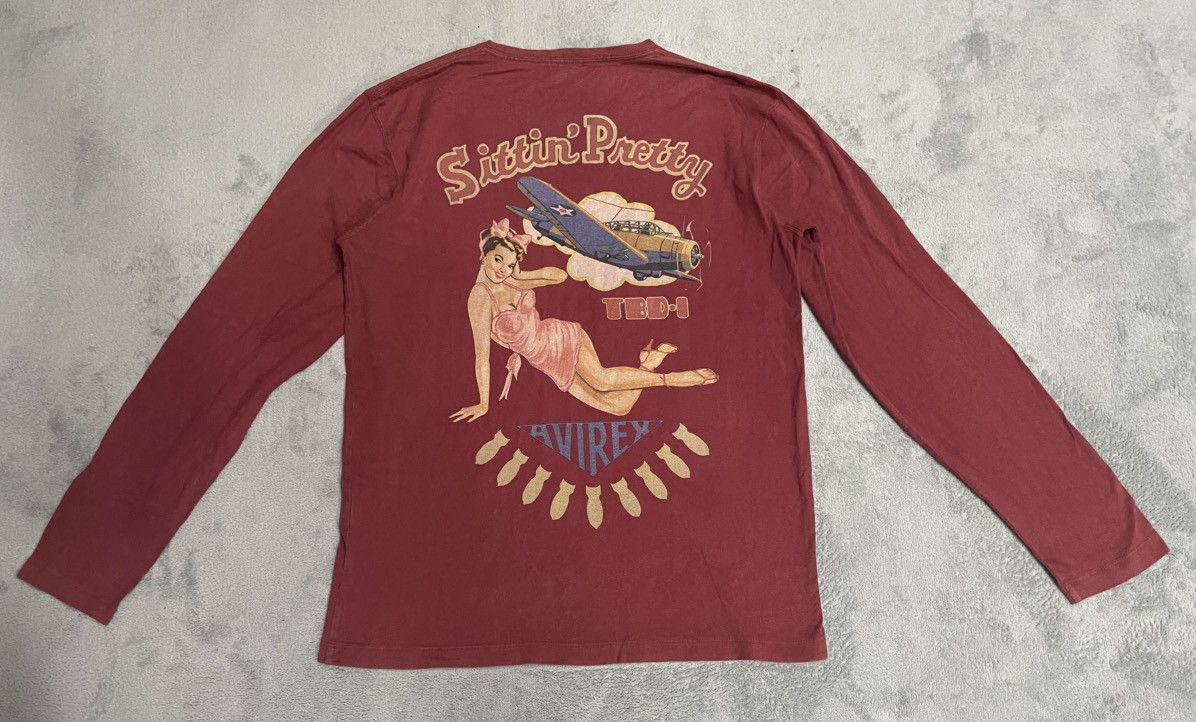 Avirex Avirex Sittin Pretty Longsleve Tshirt Size US XL / EU 56 / 4 - 3 Thumbnail