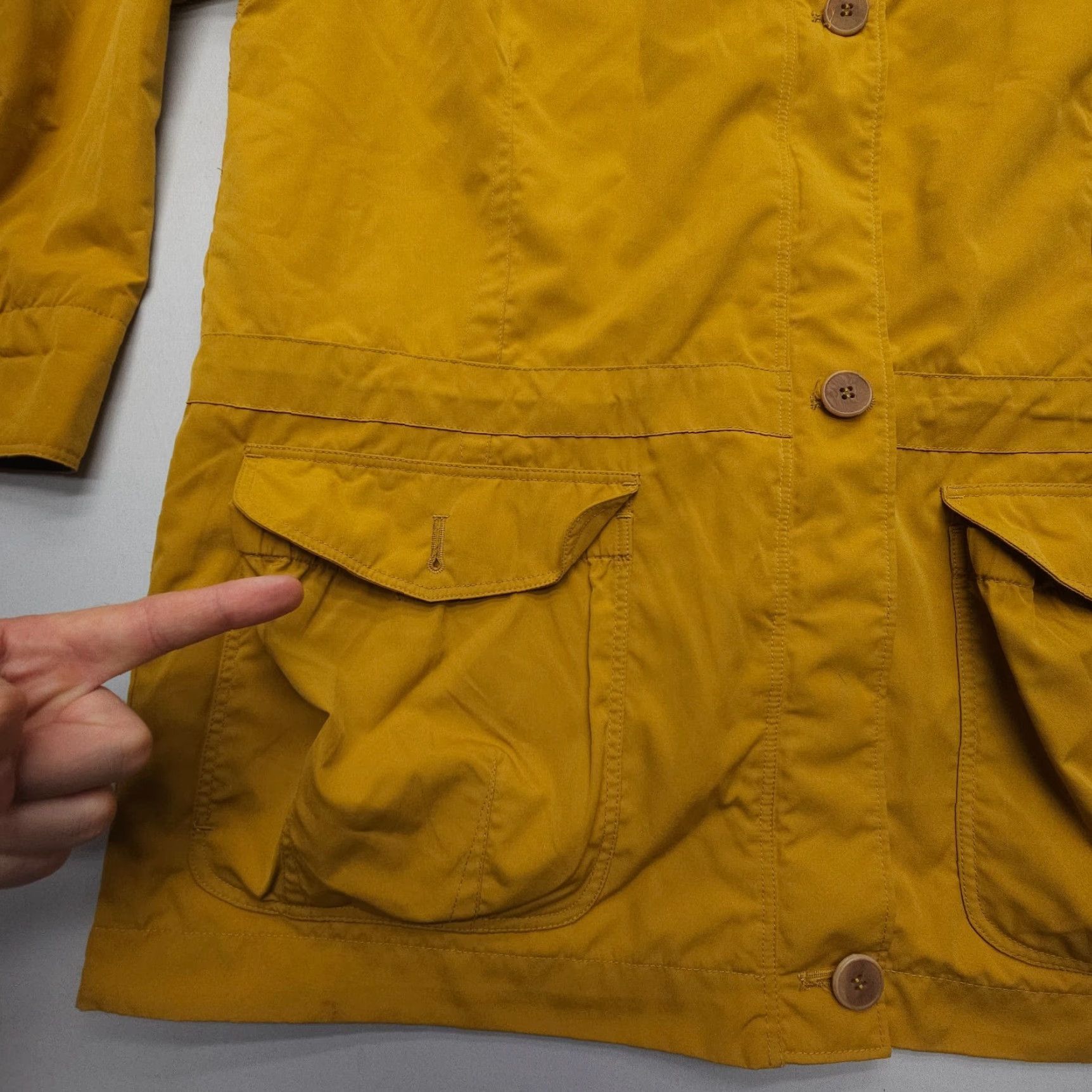Patagonia VINTAGE Patagonia Jacket Yellow Long Coat 90s Safari Travel Trench Cotton Twill Women Size 12 Mens Nearby? Size XL / US 12-14 / IT 48-50 - 5 Thumbnail