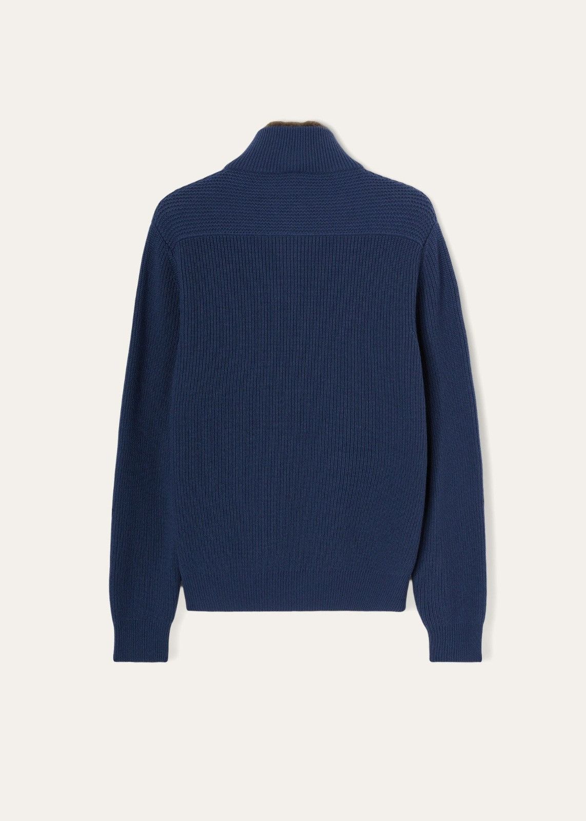 Loro Piana o1srvl11e1224 Mezzocollo Half Zip Sweater in Navy Blue Size US XL / EU 56 / 4 - 2 Thumbnail
