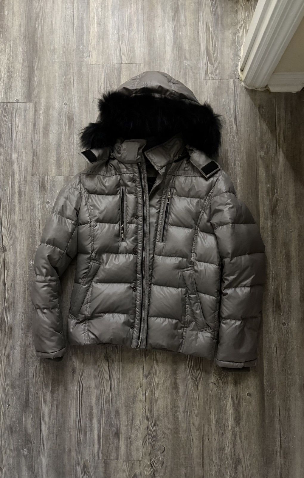 5351 raccoon fur puffer jacket