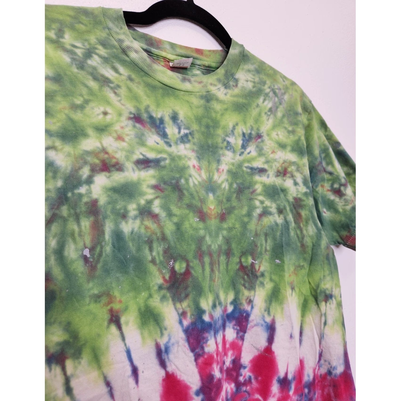 Hanes VINTAGE Hanes Shirt Unisex Adults Large Tie Dye Distressed Cobain 70s 90s Grunge Single Stitch Size US L / EU 52-54 / 3 - 4 Thumbnail
