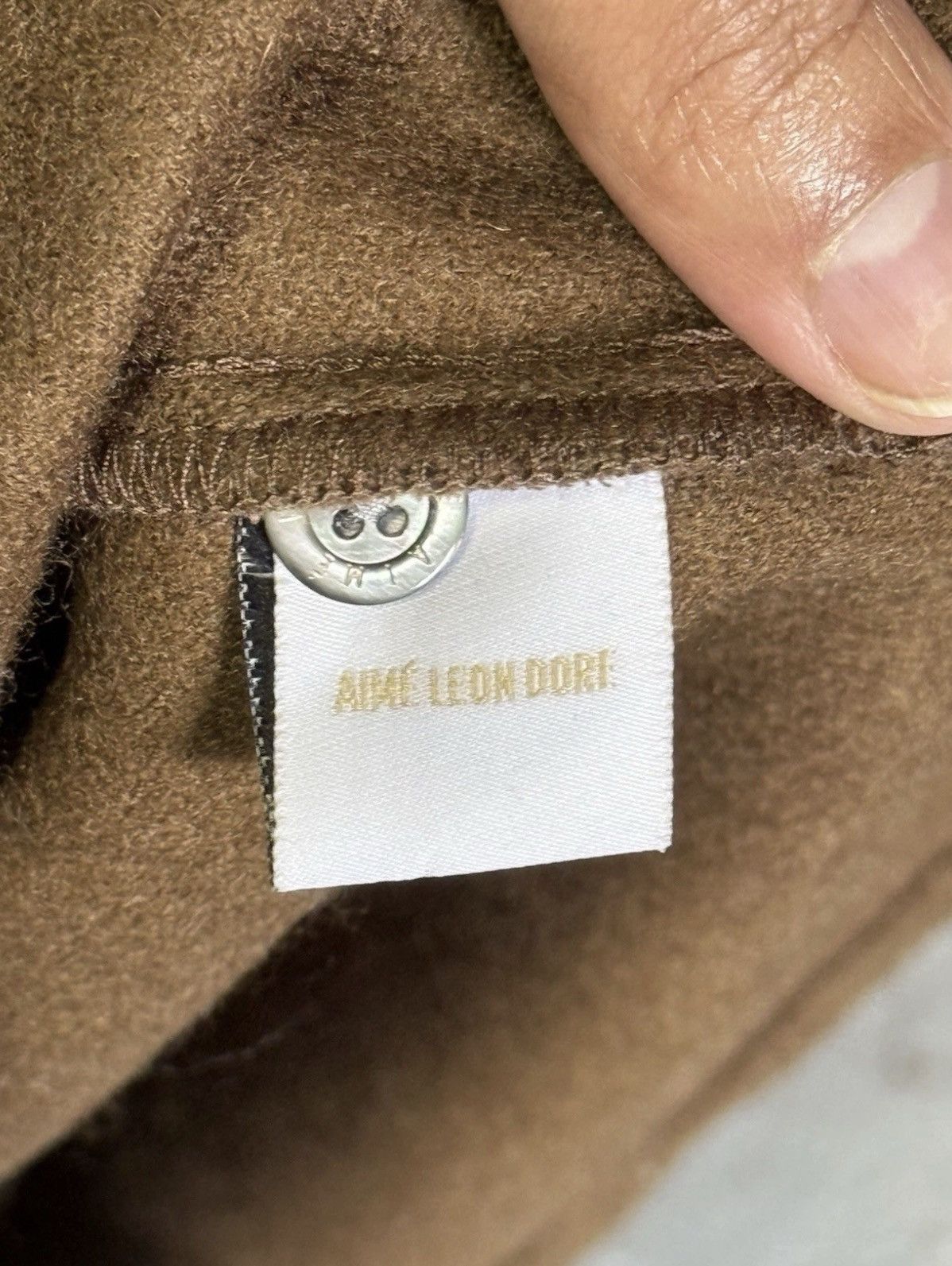 Aime Leon Dore Aime Leon Dore Wool Cashmere Button Up Shirt Brown Mens XL Size US XL / EU 56 / 4 - 4 Thumbnail