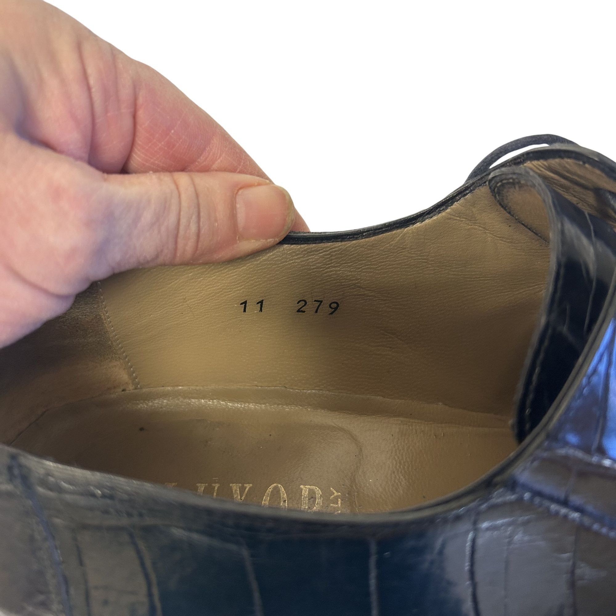 Designer Luxor Italy Men's Genuine ALLIGATOR Skin DRESS Shoe Plain To Size US 11 / EU 44 - 10 Thumbnail