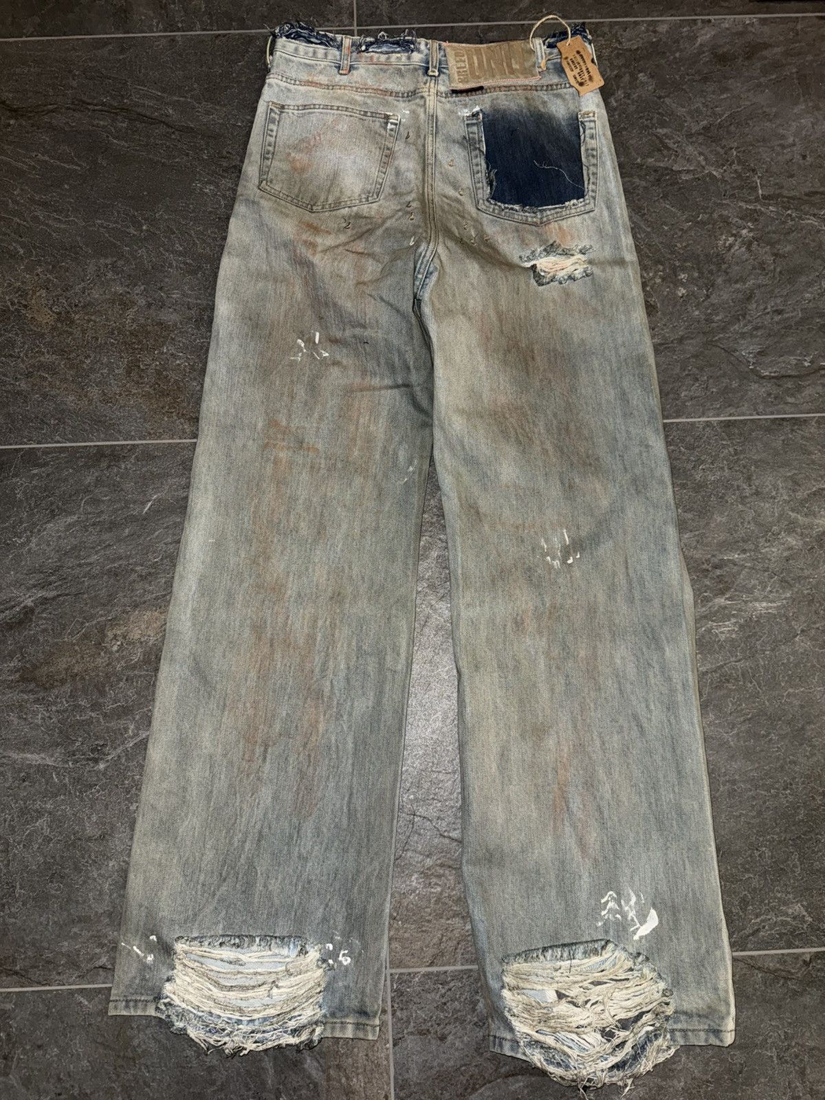 Greedy Unit Greedy Unit Trashed Jeans – Distressed – Größe S Size US 30 / EU 46 - 7 Thumbnail