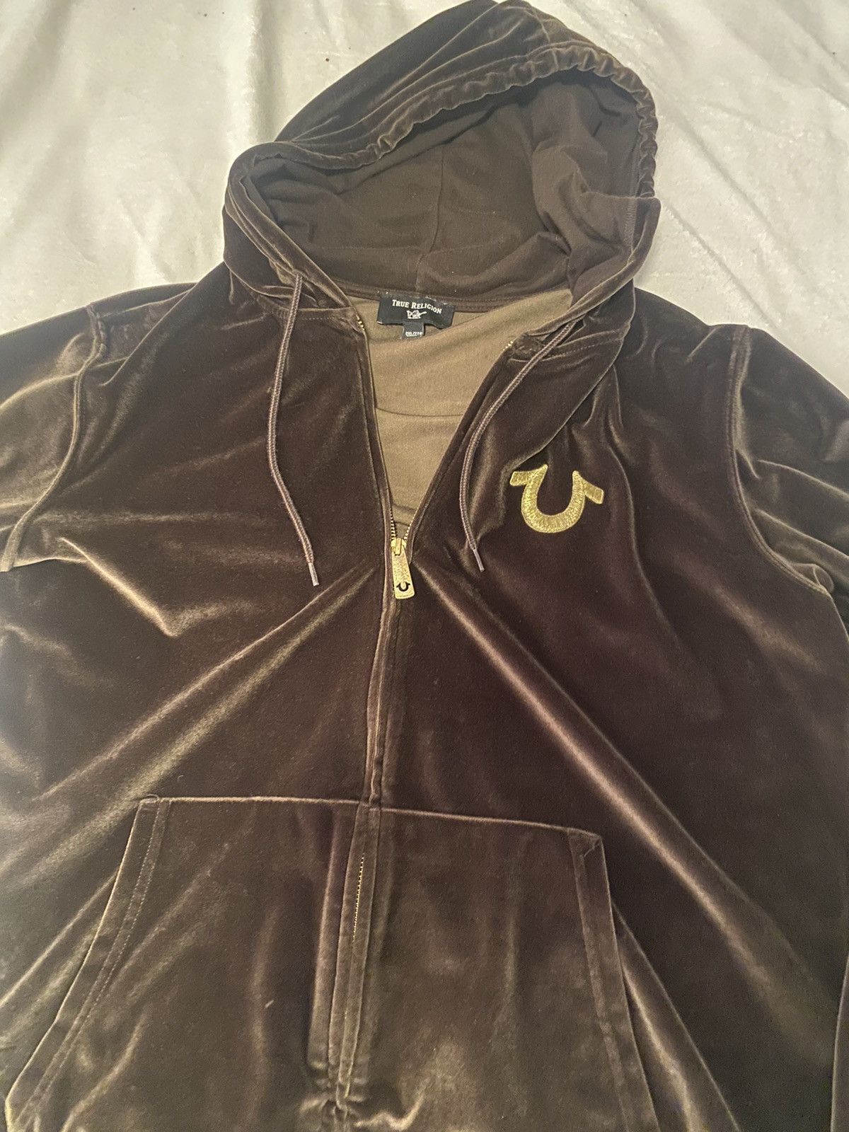 True Religion Velour hooded sweatshirt Size US XXL / EU 58 / 5 - 2 Thumbnail