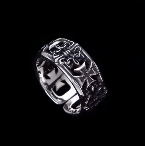 The Unbranded Brand Adjustable Retro Cross Ring – Jewelry for Men Size ONE SIZE - 4 Thumbnail