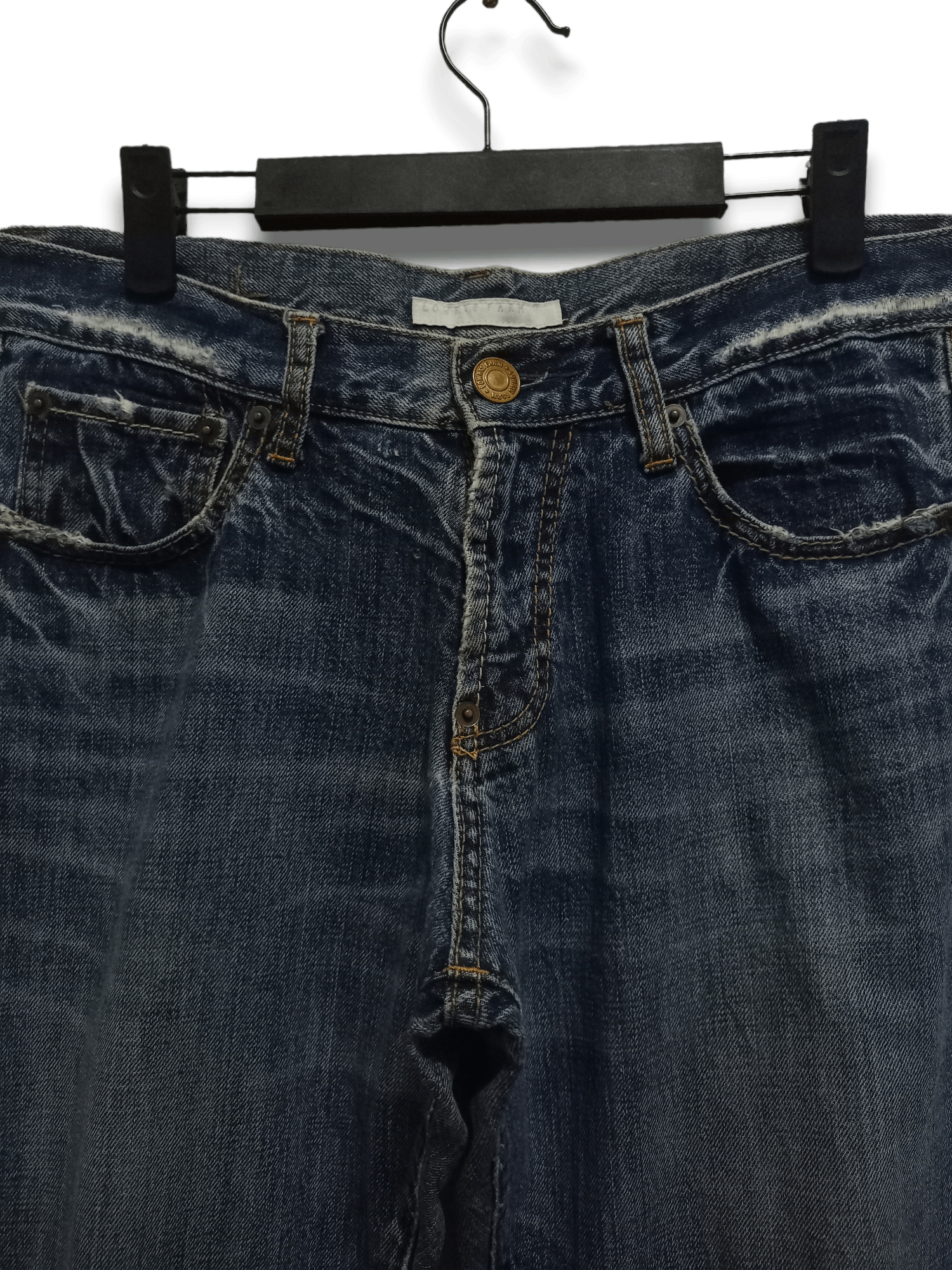 Japanese Brand Vintage Japanese Brand Buckle Back Distressed Loose Jeans Size US 32 / EU 48 - 5 Thumbnail