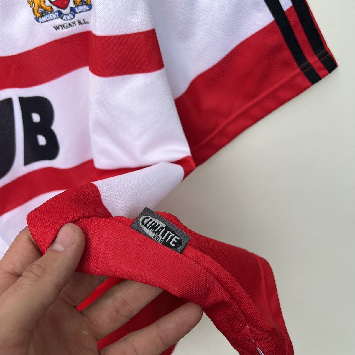 Adidas ADIDAS RUGBY LEAGUE WIGAN WARRIORS 2000/2001 SHIRT JERSEY Size US L / EU 52-54 / 3 - 9 Thumbnail