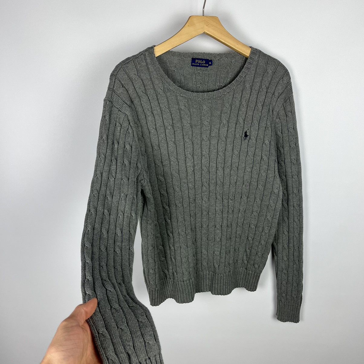 Polo Ralph Lauren Vintage Polo Ralph Lauren Cable Knitted Sweater Logo 90s Size XL / US 12-14 / IT 48-50 - 4 Thumbnail