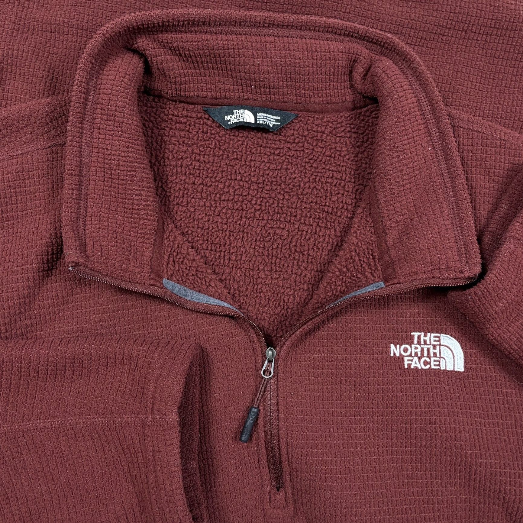 The North Face The North Face Sweater Men 2XL Pullover Mock Neck 1/4 Zip Red Fleece Polyester Embroidered Logo Zipper Size US XXL / EU 58 / 5 - 2 Thumbnail