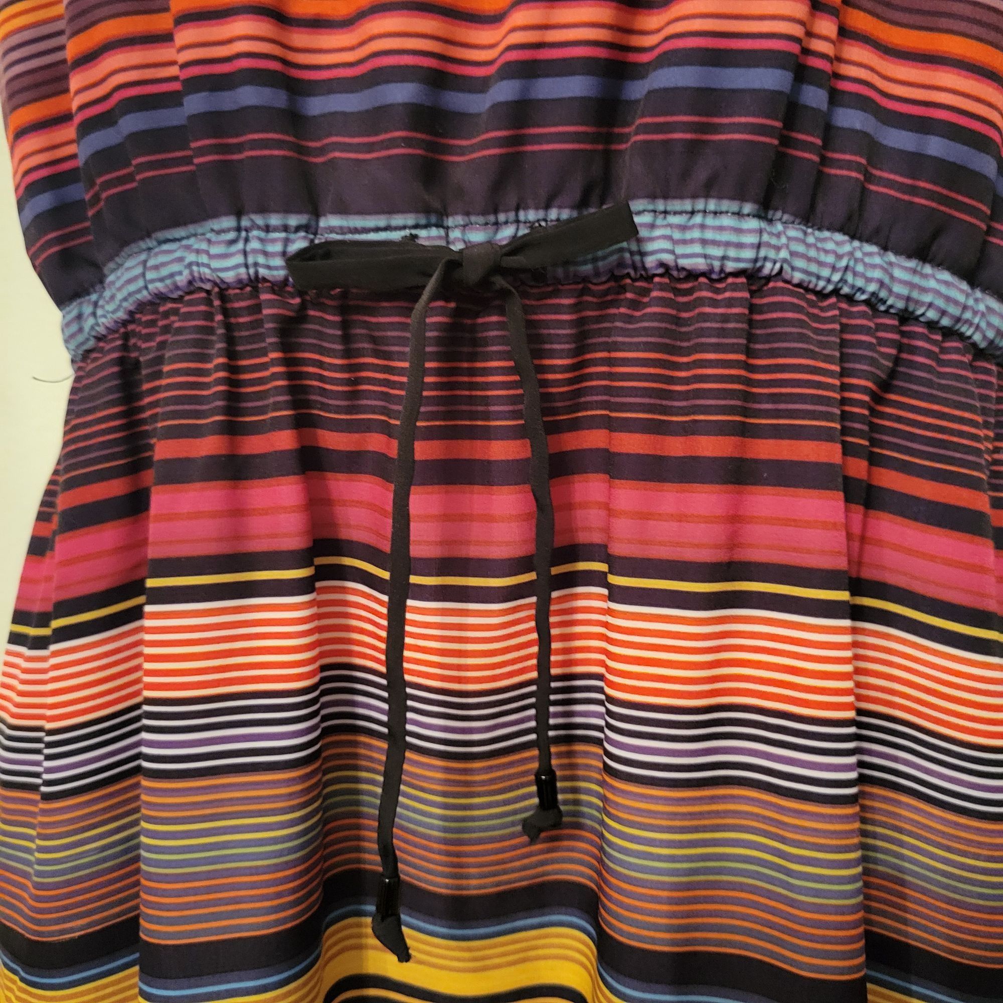 Athleta Athleta S Rainbow Stripe Maxi Dress Summer HAVANA SERAPE Cru Size S / US 4 / IT 40 - 6 Thumbnail