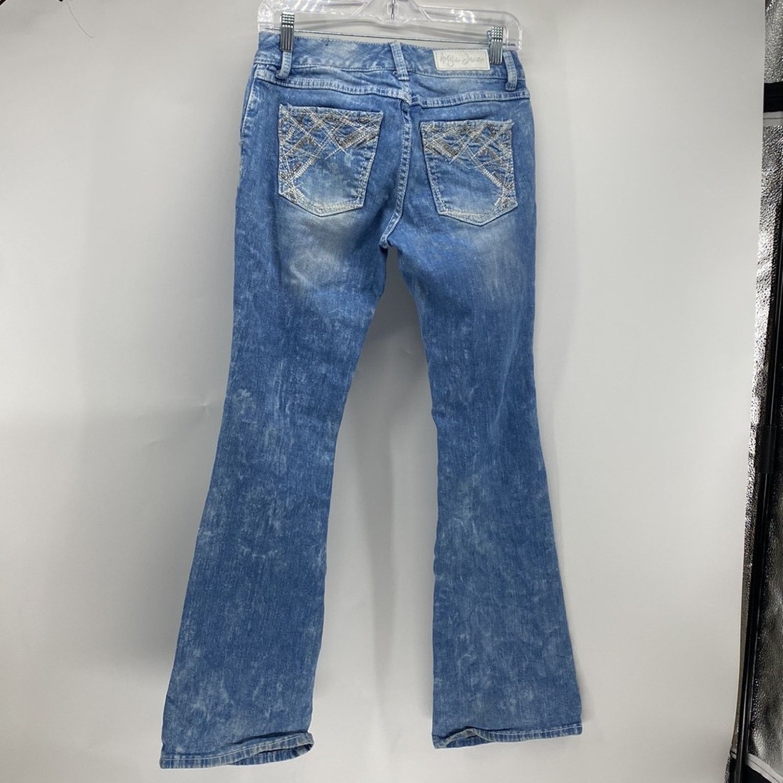 Other Ariya Vintage Y2K deconstructed lowrise flare jeans sz 7/8 Size 26" / US 2 / IT 38 - 2 Thumbnail