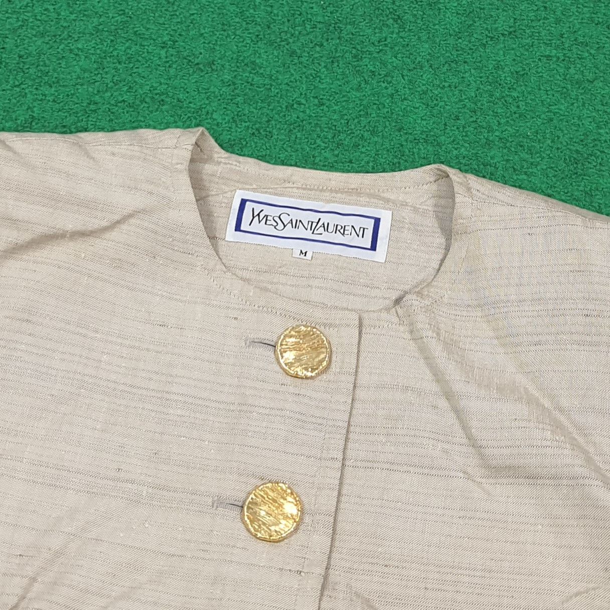 Yves Saint Laurent Vintage Yves Saint Laurent Rive Gauche Style Textured Blazer Size XS / US 0-2 / IT 36-38 - 4 Thumbnail
