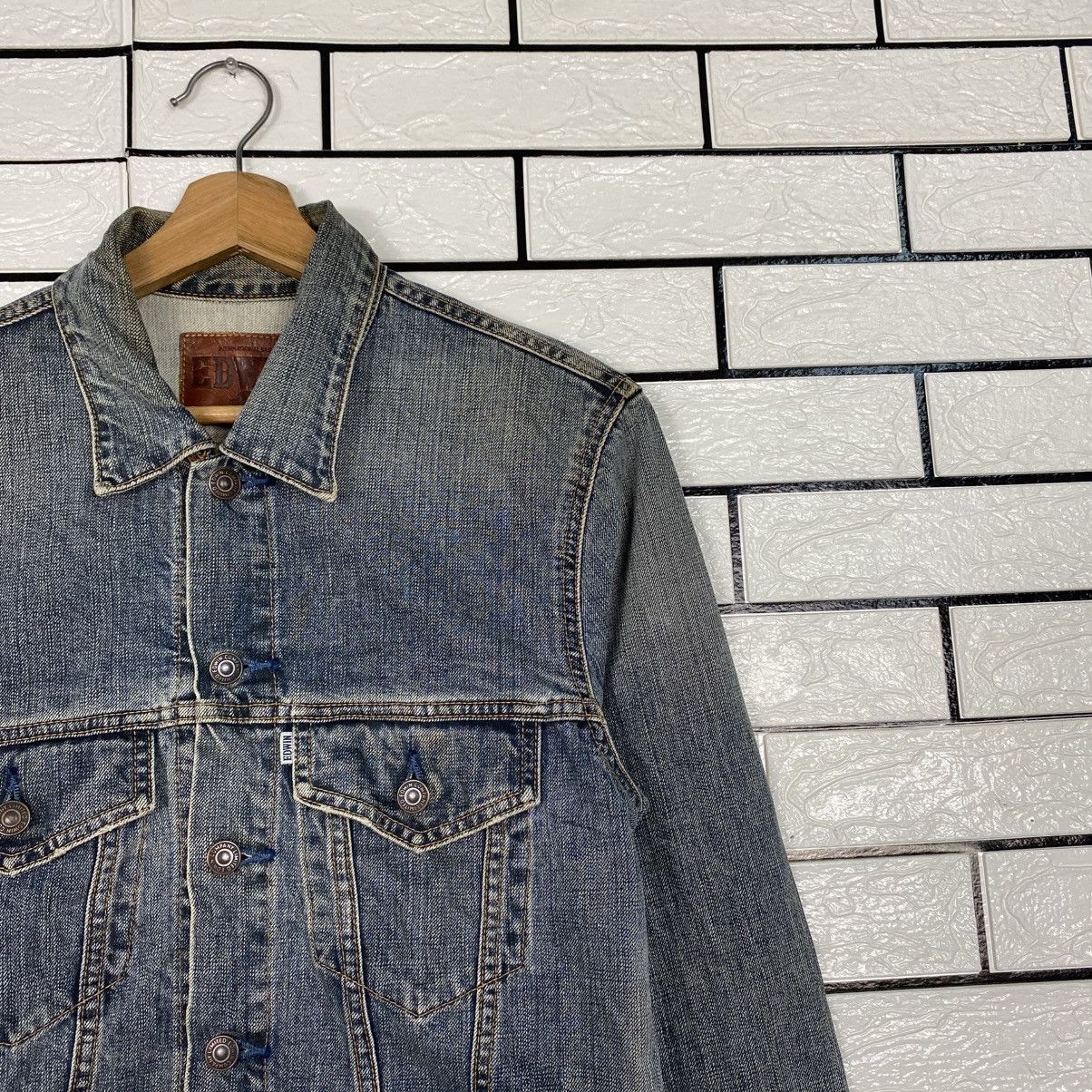 Edwin 📌Vintage Trucker Denim Jacket Edwin Cafe Racer Style Size US M / EU 48-50 / 2 - 7 Thumbnail