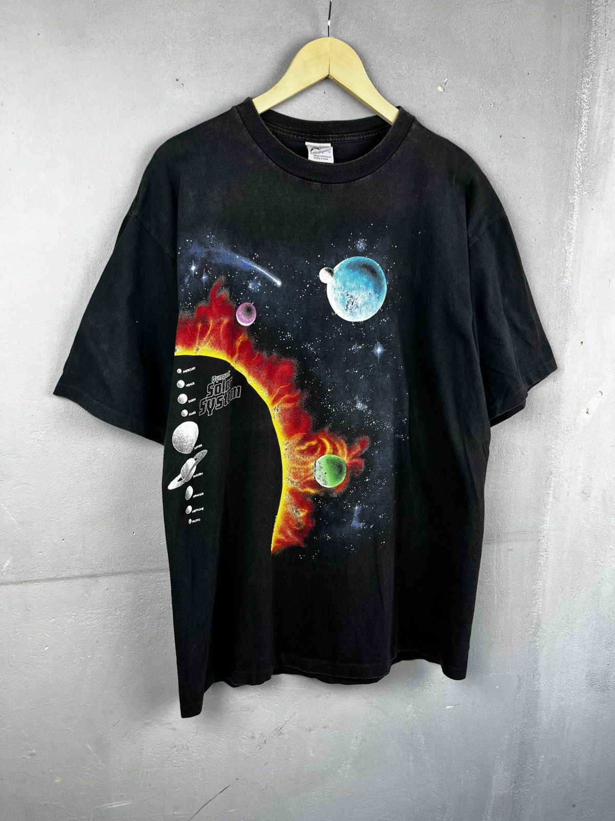 Vintage Vtg 90s Dynamic Solar System Single Stitch Space Great Size US L / EU 52-54 / 3 - 1 Thumbnail