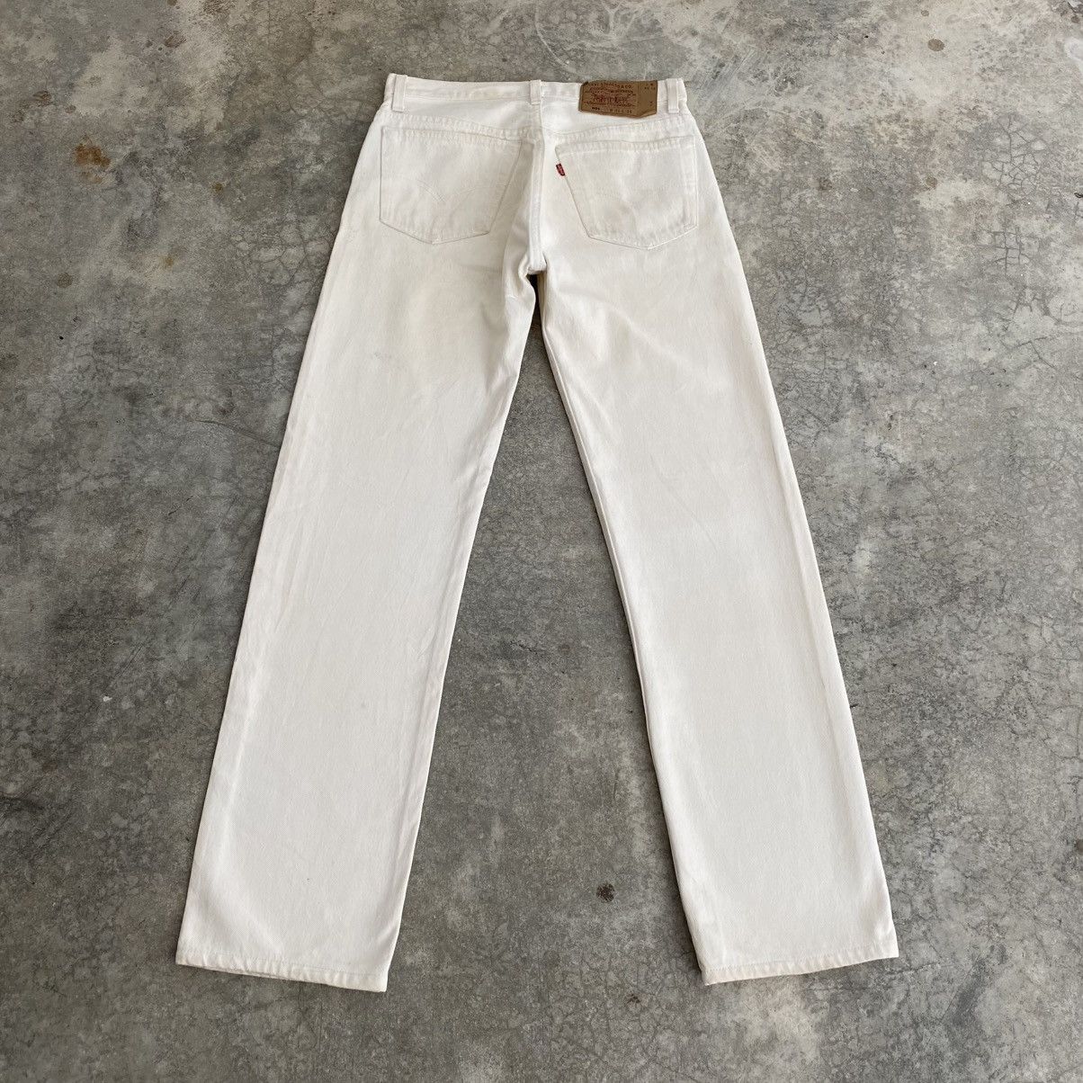 Levi's Size 30x31.5 Vintage 1994 Levis 501 White Denim Jeans Size US 30 / EU 46 - 11 Thumbnail