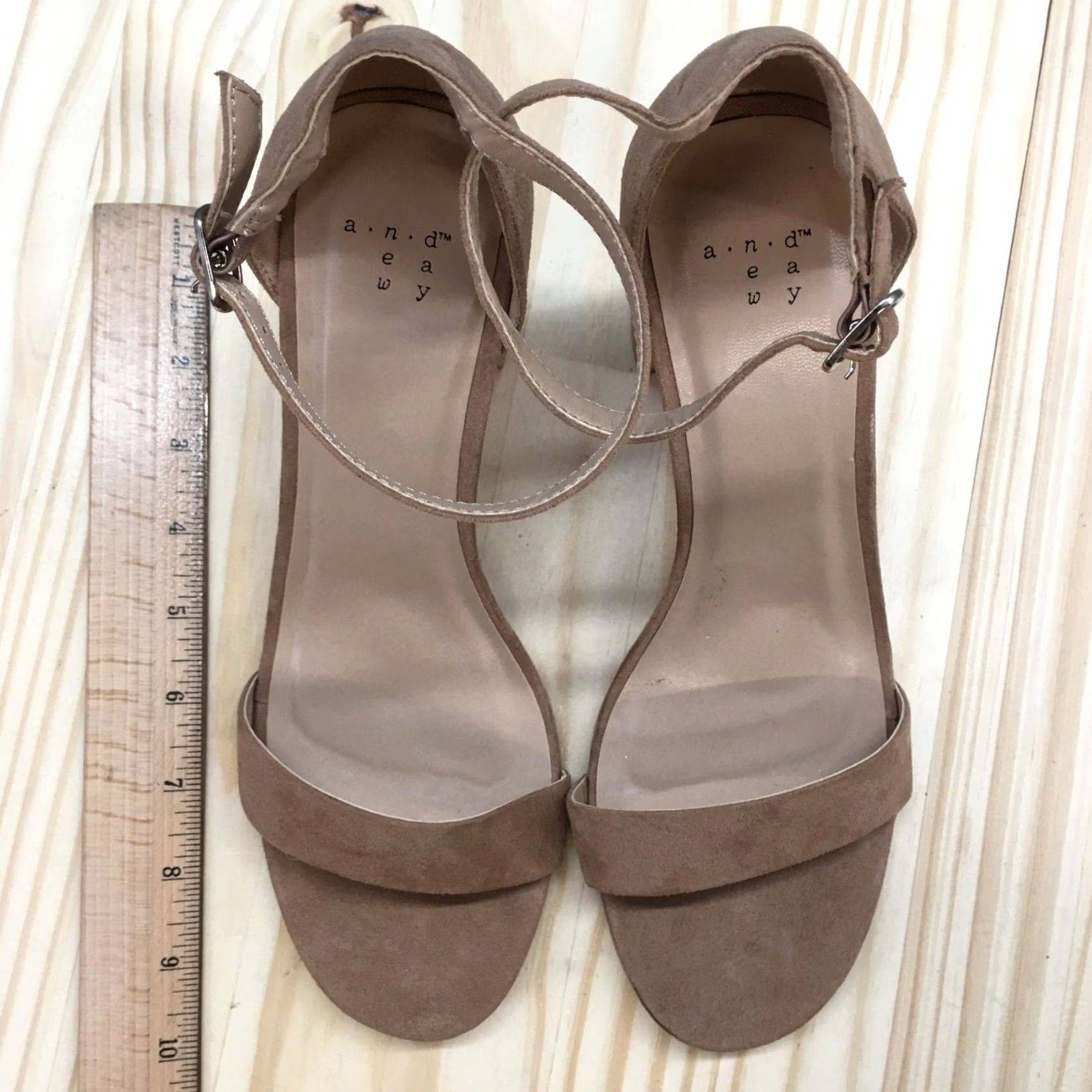 Vintage A New Day Sandals Women 10 Ankle Strap Brown Open Toe Heeled Buckle Casual Size US 10 / IT 40 - 7 Thumbnail