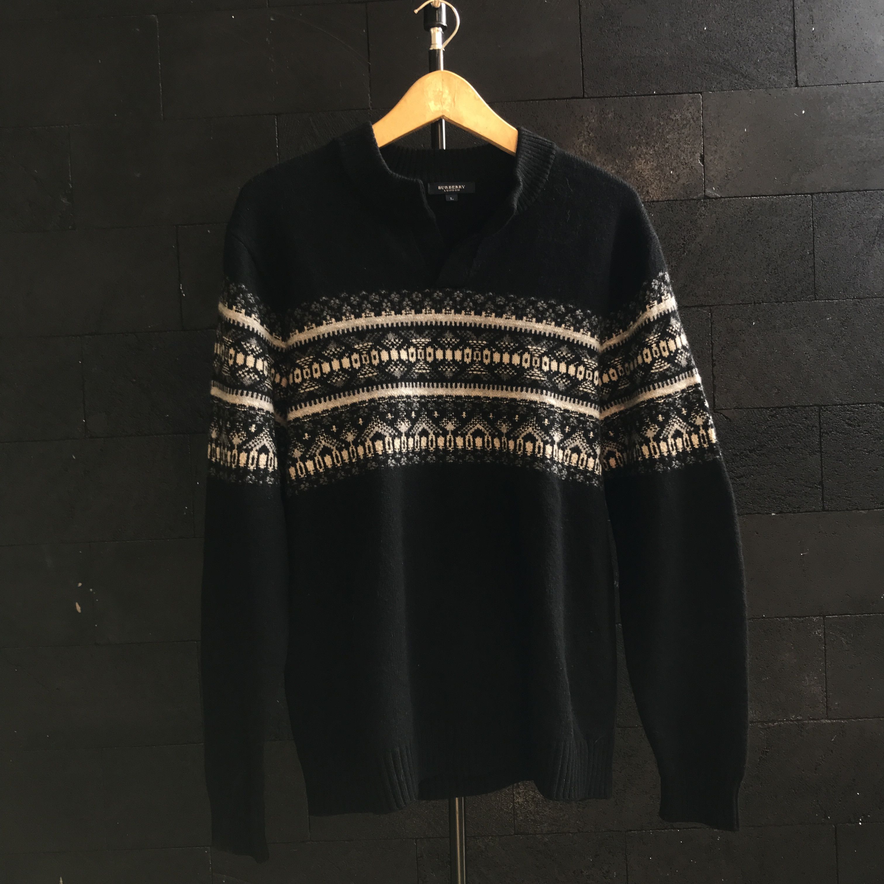 Burberry Vintage Burberry Knitwear Size US L / EU 52-54 / 3 - 1 Thumbnail