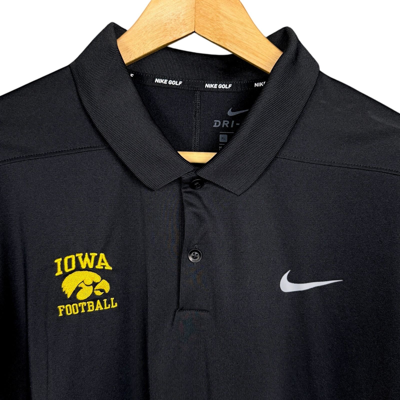 Nike Iowa Hawkeyes Men's XL Nike Golf Dri-Fit Long Sleeve Polo Size US XL / EU 56 / 4 - 3 Thumbnail