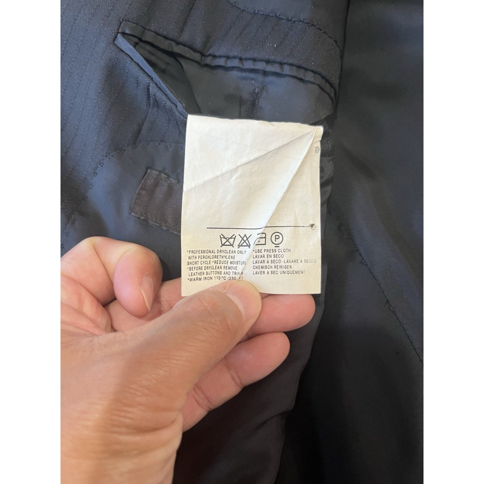 Ermenegildo Zegna ERMENEGILDO ZEGNA Blazer Mens 50L Black Wool 100% Sport Coat Size 50L - 8 Thumbnail