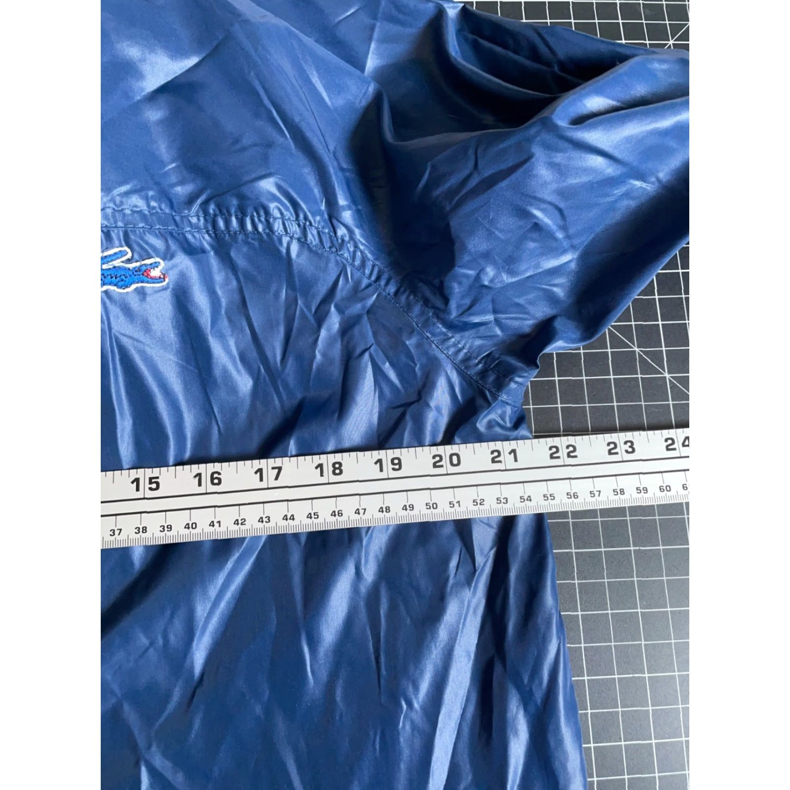 Lacoste VINTAGE Lacoste Windbreaker Jacket Blue Dark Alligator Logo Zip Up 80s Medium Mens Size US M / EU 48-50 / 2 - 5 Thumbnail