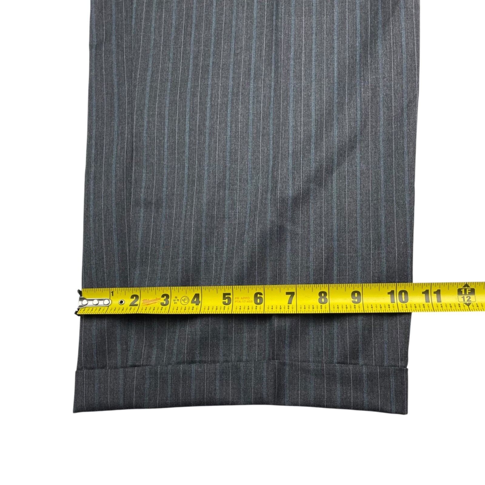 Jack Victor Jack Victor Men's Powell 100% Wool 2-Button Suit Gray Stripe Size 48R - 19 Thumbnail