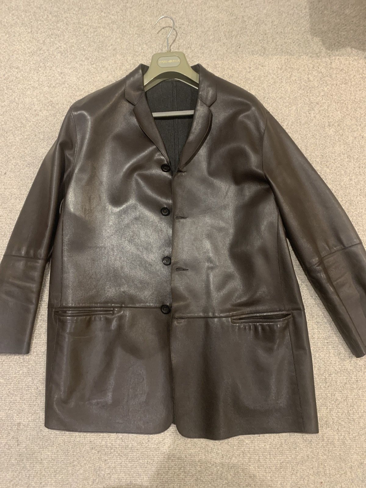 Armani × Armani Collezioni × Giorgio Armani 80s armani leather jacket Size US L / EU 52-54 / 3 - 1 Thumbnail