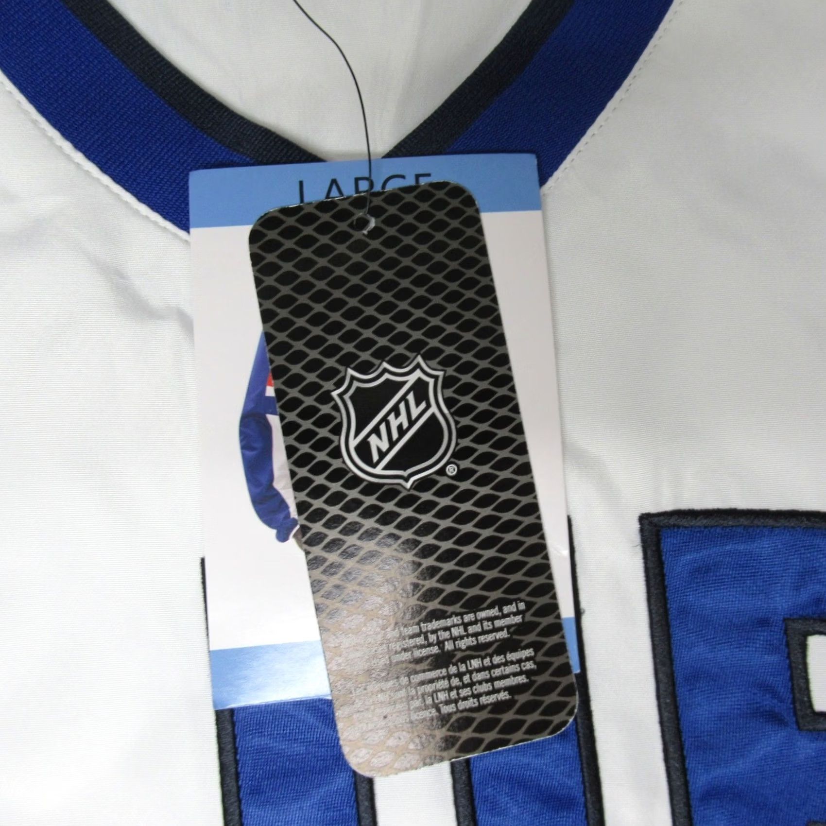 NHL NHL St Louis Blues Jacket Men Large White V-Neck Windbreaker Hockey NEW Size US L / EU 52-54 / 3 - 3 Thumbnail