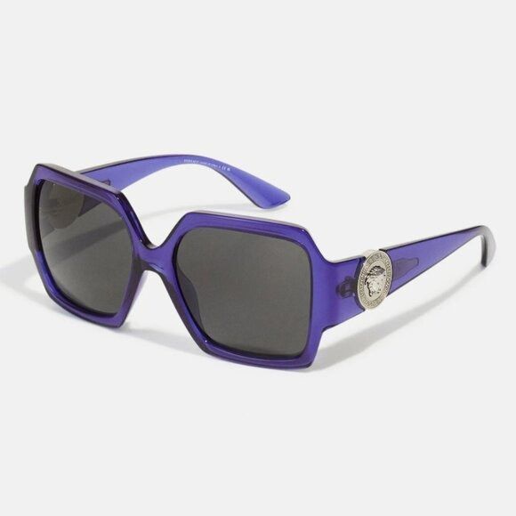 image of New Versace Ve4453 - 541987 Violet Sunglasses in Purple, Women's