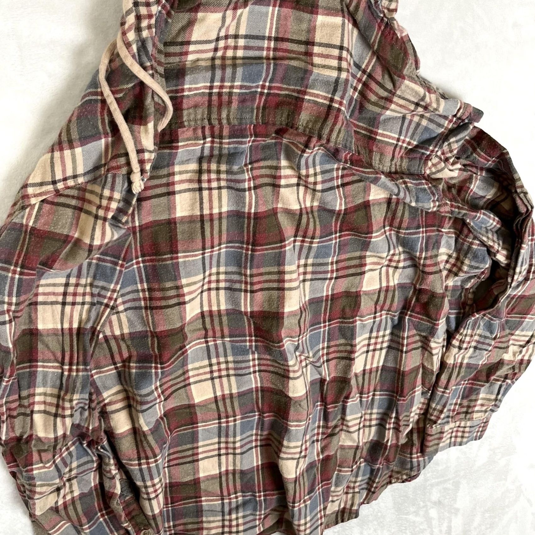 Vintage American Eagle Shirt Mens 2XL Plaid Hooded Flannel Long Sleeve Button Up Casual Size US XXL / EU 58 / 5 - 6 Thumbnail