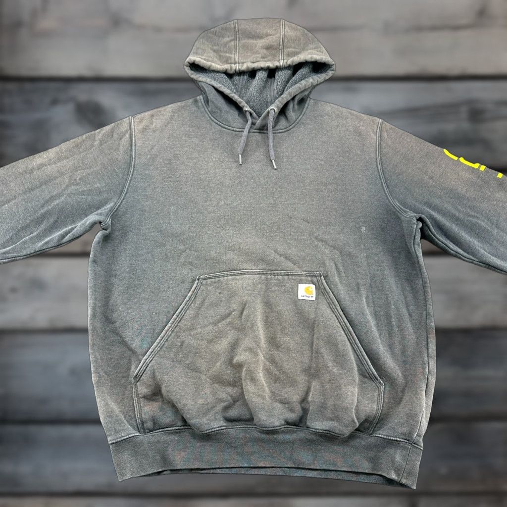 Carhartt VINTAGE Carhartt Hoodie Pullover Mens L Gray Fleece Hooded with Pockets Size US L / EU 52-54 / 3 - 1 Thumbnail