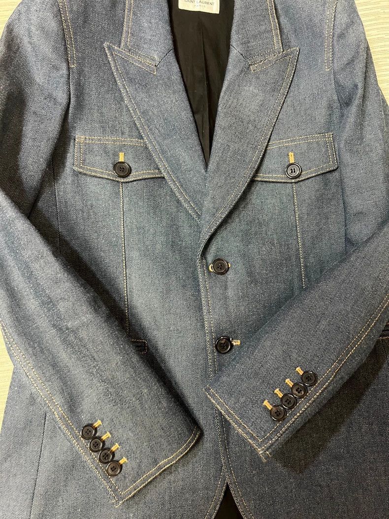 Saint Laurent Paris Saint Laurent Paris Cowboy suit jacket-2506 Size XS / US 0-2 / IT 36-38 - 7 Thumbnail
