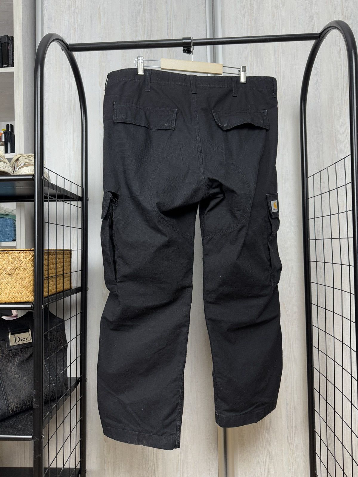 Carhartt Carhartt WIP Regular Cargo Pants Black distressed Size US 38 / EU 54 - 8 Thumbnail