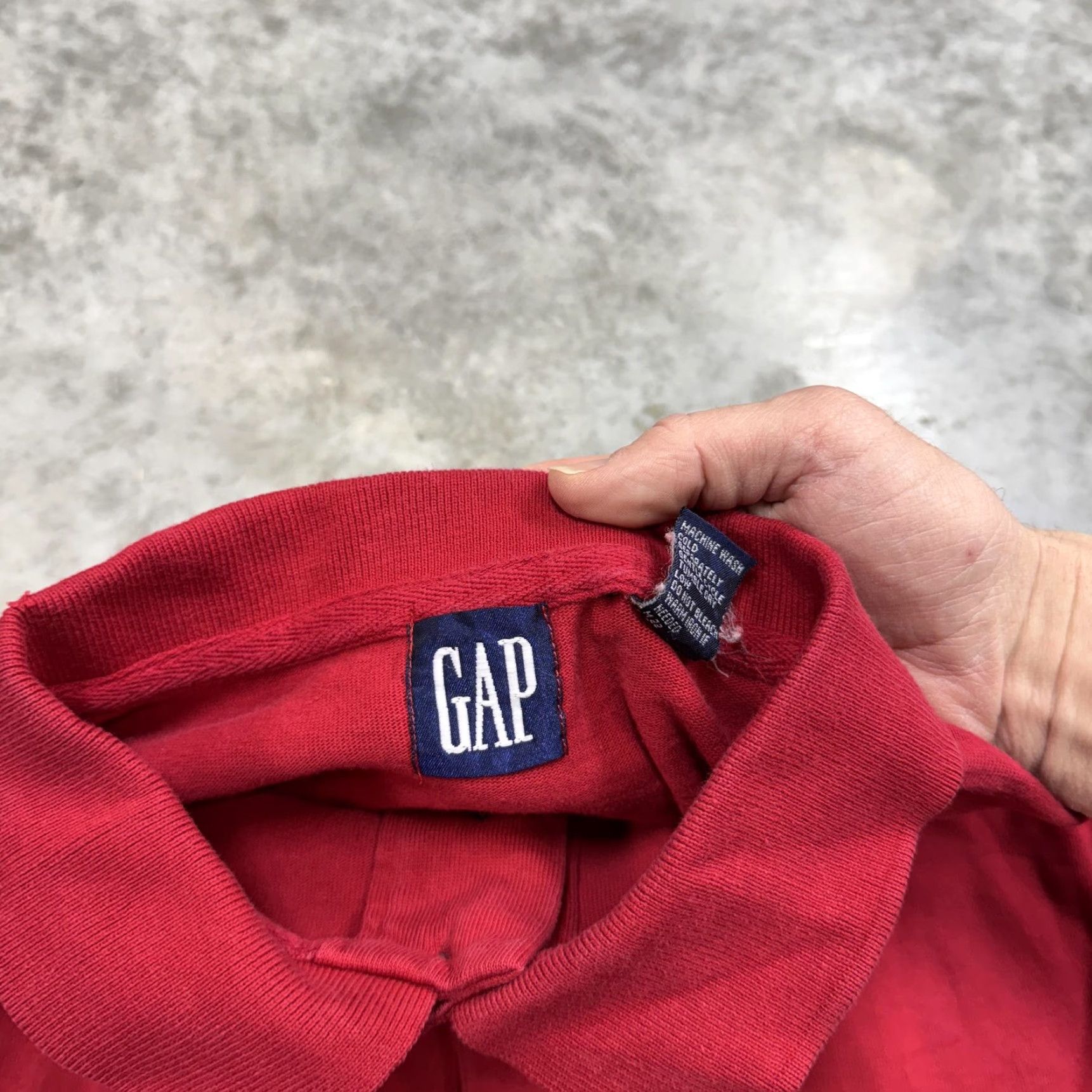 Gap Gap Polo Shirt Mens Small Red Long Sleeve 100% Cotton Knit Solid Casual S Mens Red Polo Shirt Size US S / EU 44-46 / 1 - 3 Thumbnail