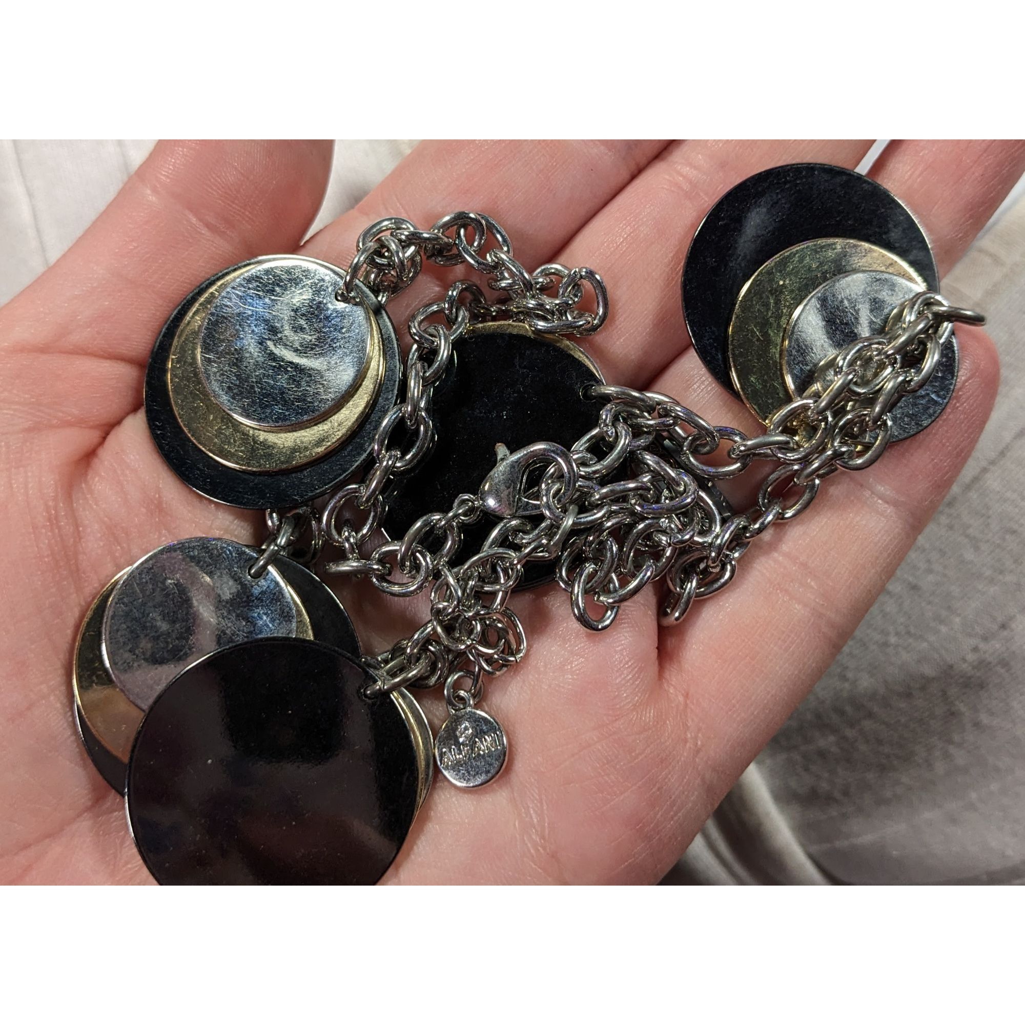 Alfani Alfani Elegant Modern Metallic Stacked Medallion Charm Neckl Size ONE SIZE - 5 Thumbnail