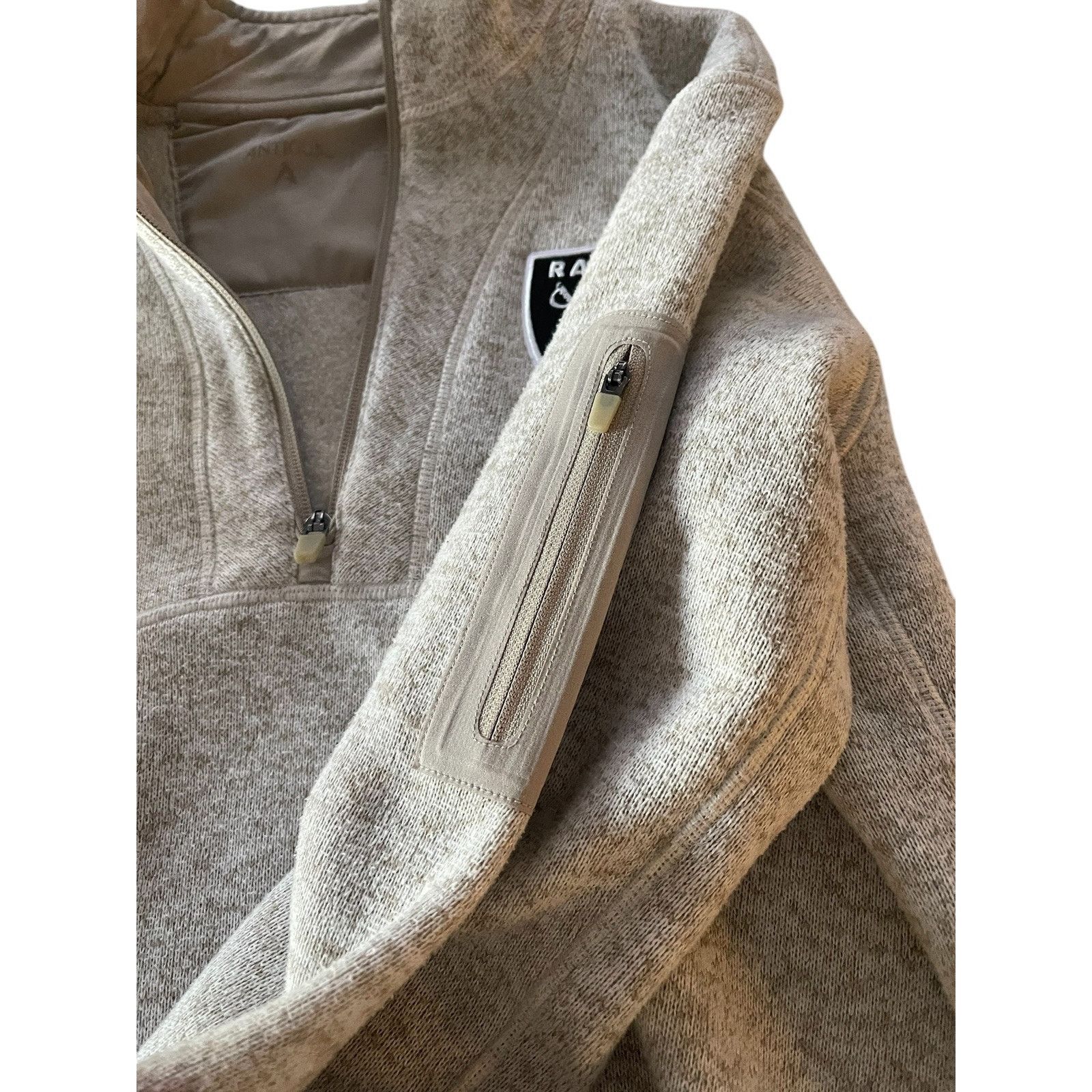 Antigua Antigua Oakland Raiders NFL 1/4 Zip Fleece Cream Size Medium Size US M / EU 48-50 / 2 - 7 Thumbnail