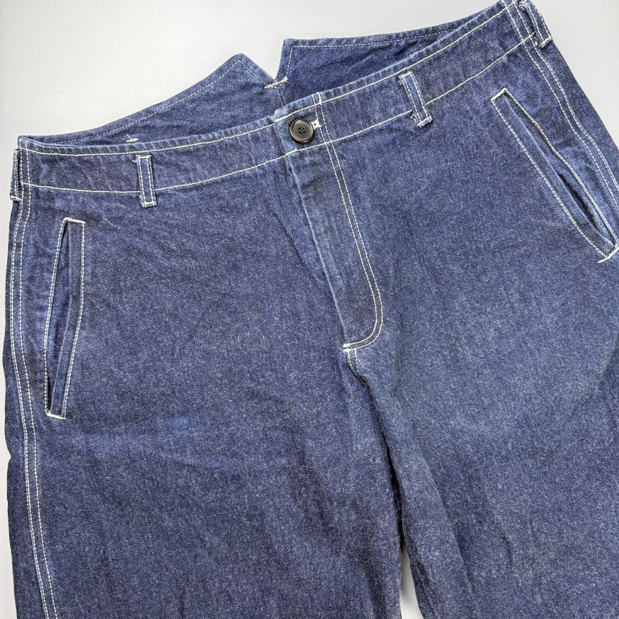 Comme des Garcons SHIRT CDG SHIRT boys - White Stitch Banana Denim Cropped Pants Size US 34 / EU 50 - 2 Thumbnail
